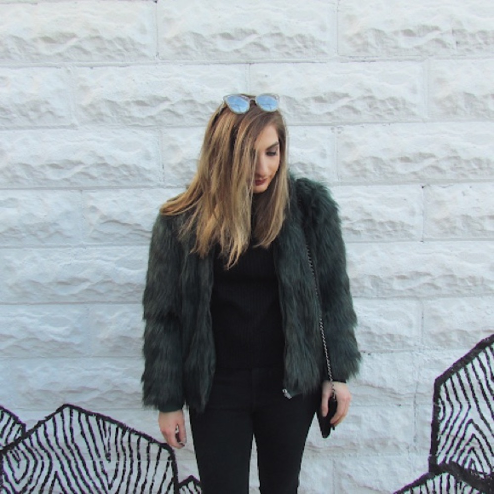 Silence + Noise Faux Fur Jacket